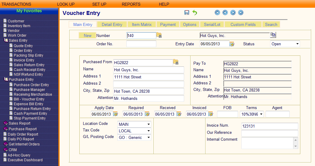 A/P ERP Source Code ASP Core